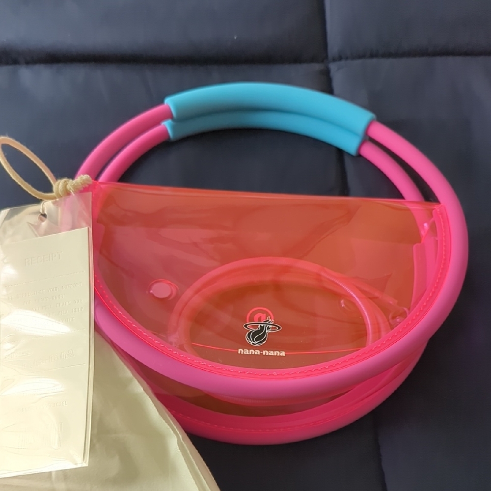 Nana-Nana Pink and Blue Transparent Handbag